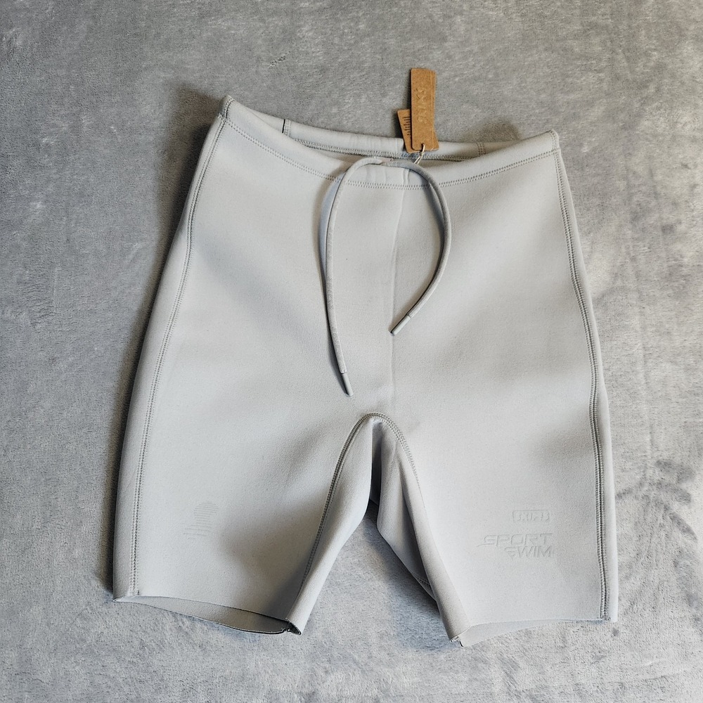 New SKIMS Sport Swim Neoprene Biker Shorts Gunmetal Size XS Gray Rare Short